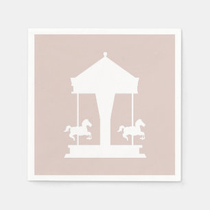 Servilleta De Papel Carrusel Floral suave rosa