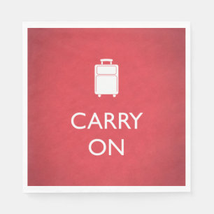 Servilleta De Papel CARRY ON - Equipaje - Funny Red