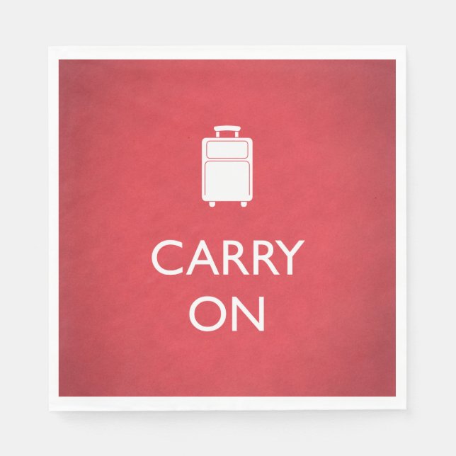 Servilleta De Papel CARRY ON - Equipaje - Funny Red (Anverso)