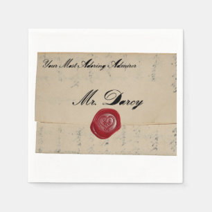 Servilleta De Papel Carta de amor del Sr. Darcy Regency