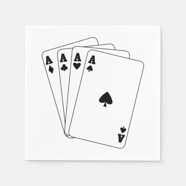 Servilleta De Papel Cartas de Ases (Anverso)