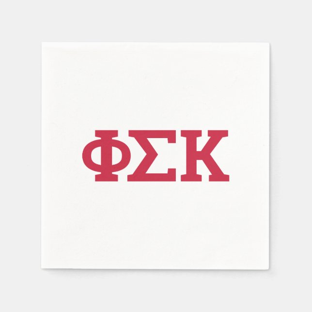 Servilleta De Papel Cartas de Phi Sigma Kappa (Anverso)