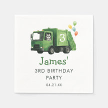 Cartel de Bienvenida Cumpleaños Camión de Basura V