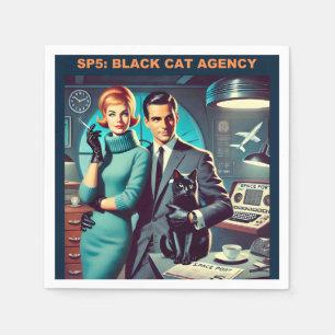 Servilleta De Papel Cartel de viaje espacial Martini SP5: Agencia Blac