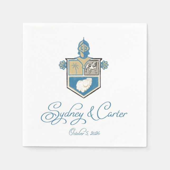 Servilleta De Papel Carter Sydney Boda Napkin (Anverso)