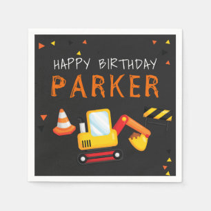 Servilleta De Papel Cartón de cumpleaños de construcción personalizado