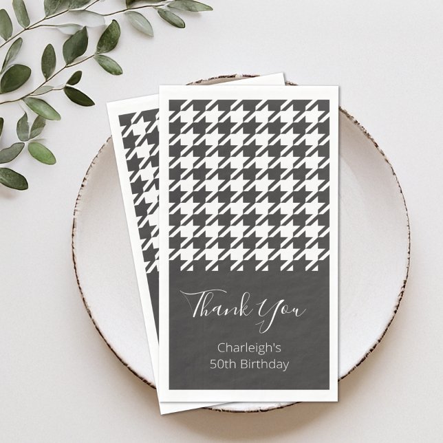 Servilleta De Papel Cartuela blanca y negra clásica moderna (Subido por el creador)