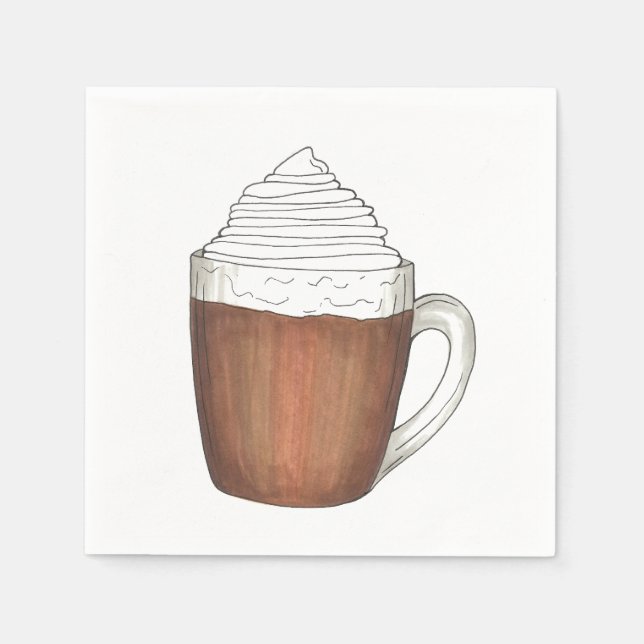Servilleta De Papel Casa abierta de Navidades de chocolate caliente (Anverso)