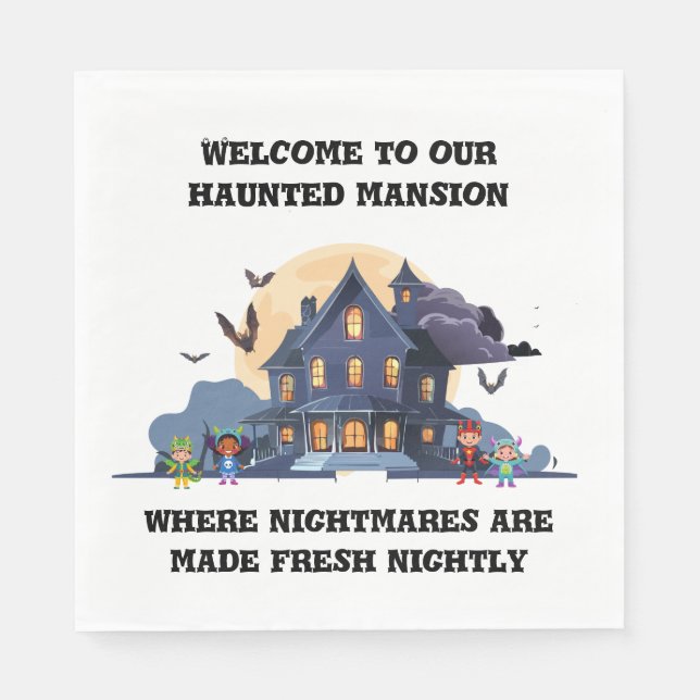 Servilleta De Papel Casa Atrapada A Medianoche (Anverso)