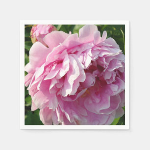 Servilleta De Papel Casa de campo de campo con flores de Pink Peony