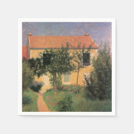 Servilleta De Papel Casa de campo italiana con techo rojo