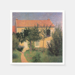 Servilleta De Papel Casa de campo italiana con techo rojo