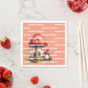 Servilleta De Papel Casa de champiñones nombre personalizado caprichos