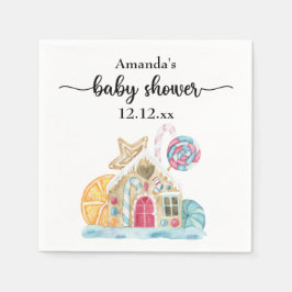 Servilleta De Papel casa de galletas de Navidad baby shower