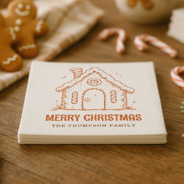 Servilleta De Papel Casa de Gingerbread caprichosa Feliz Navidad
