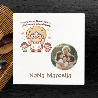 Servilleta De Papel Casa de Nana Linda Reglas de Nana Foto de Abuela
