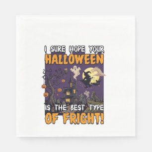 Servilleta De Papel Casa embrujada de terror de Halloween Bruja Fantas
