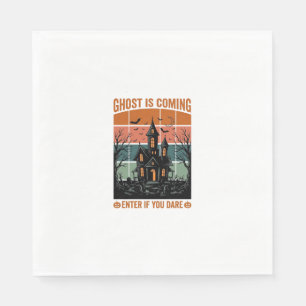 Servilleta De Papel Casa Embrujada La Vendrá Fantasma Vintage Hallowee