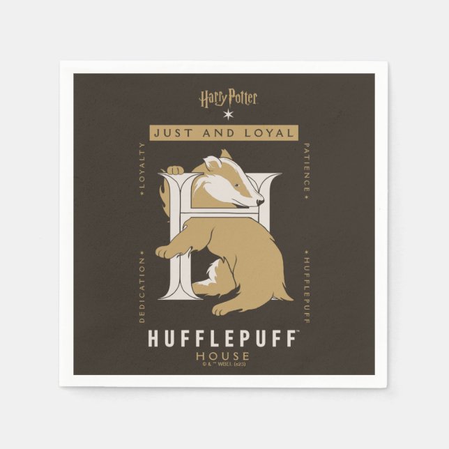 Servilleta De Papel Casa HuFFLEPUFF™ Justa Y Leal (Anverso)