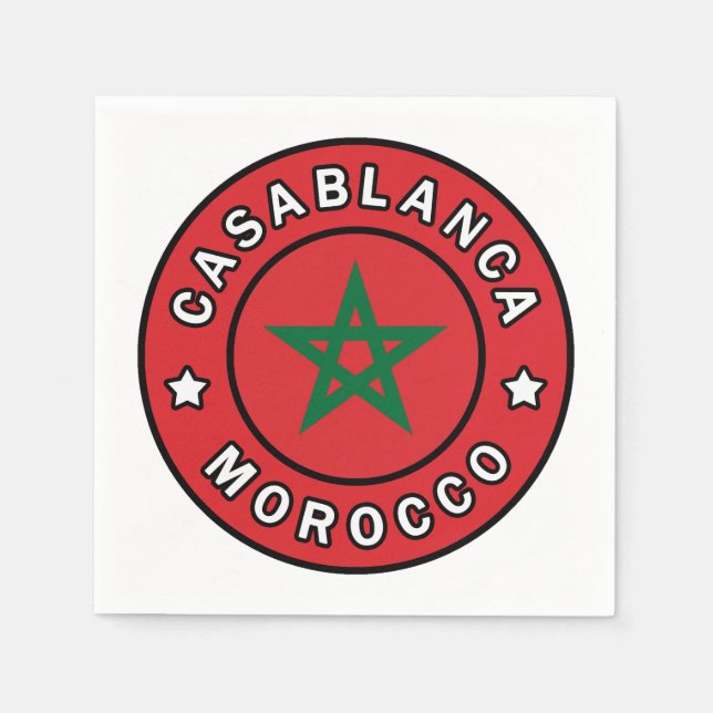 Servilleta De Papel Casablanca Marruecos (Anverso)