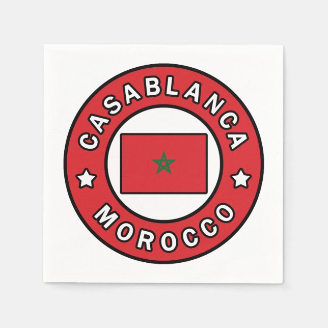 Servilleta De Papel Casablanca Marruecos (Anverso)