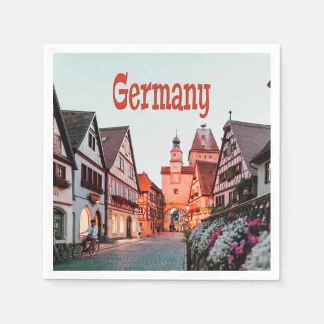 Servilleta De Papel Casas de fila de Alemania (Anverso)