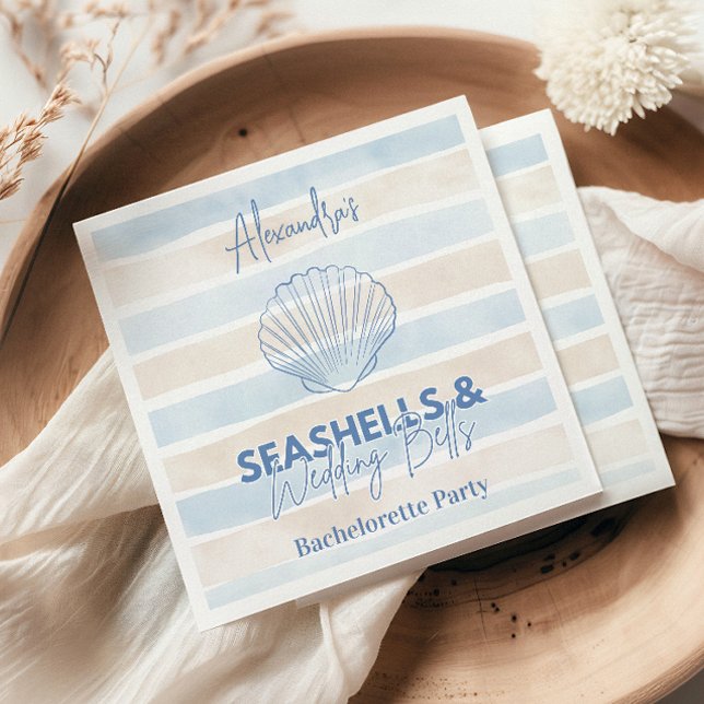 Servilleta De Papel Casas de mar y campanas Bodas Bachelorette (Subido por el creador)