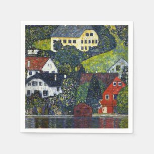 Servilleta De Papel Casas Vintage de Gustav Klimt Unterach Attersee Ar