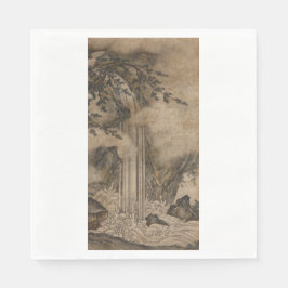 Servilleta De Papel Cascada (arte paisajístico japonés) (Kano Motonobu