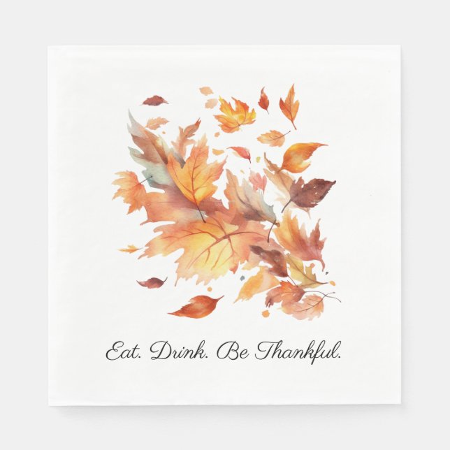 Servilleta De Papel Cascada de arce de brisa de otoño, personalizado (Anverso)