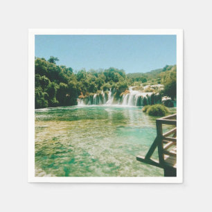 Servilleta De Papel Cascadas del Krka - Parque Nacional Krka - Croacia