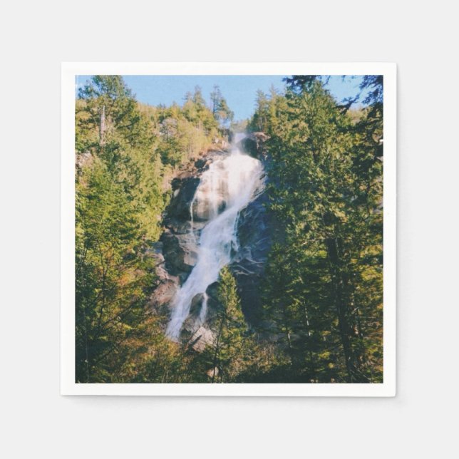 Servilleta De Papel Cascadas Shannon, Squamish, Canadá  (Anverso)