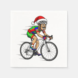 Servilleta De Papel Cascanueces Ciclista Navidad Bicicleta Navidades D