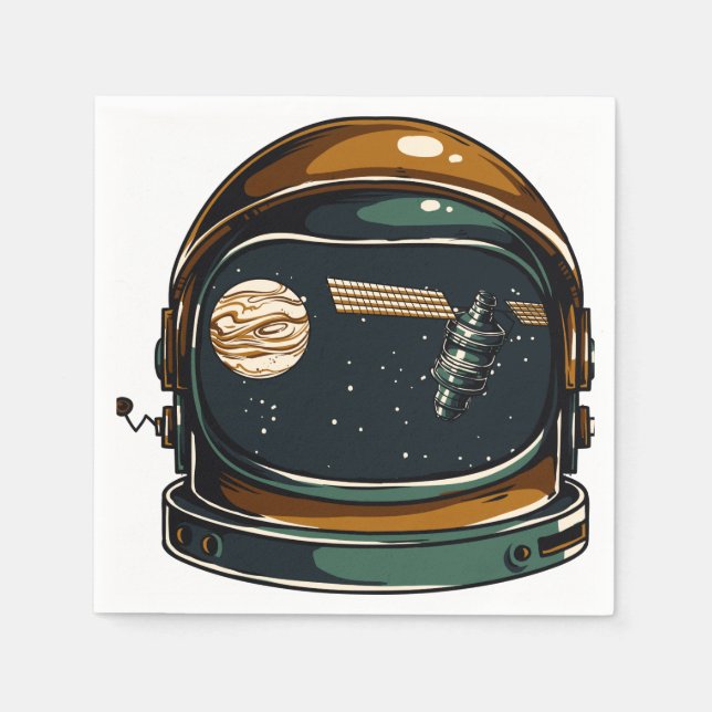 Servilleta De Papel casco espacial (Anverso)