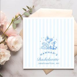 Servilleta De Papel Cascos azules retro y campanas Bodas Bachelorette