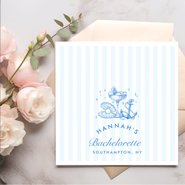 Servilleta De Papel Cascos azules retro y campanas Bodas Bachelorette (Subido por el creador)