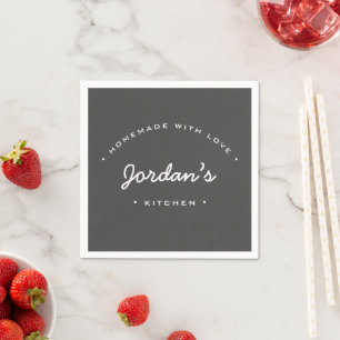 Servilleta De Papel Casero con amor Nombre personalizado Cocina