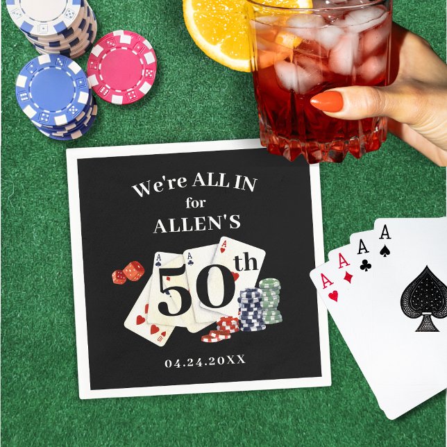 Servilleta De Papel Casino de cumpleaños Poker Vegas Personalizado (Subido por el creador)