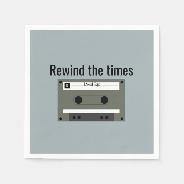 Servilleta De Papel Cassette, Mixed Tape (Anverso)
