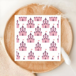 Servilleta De Papel Castillo caprichoso de la princesa rosa