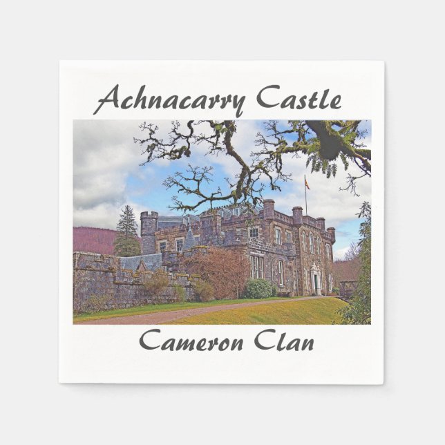 Servilleta De Papel Castillo de Achnacarry - Clan Cameron (Anverso)