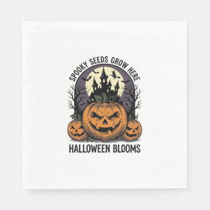 Servilleta De Papel Castillo de calabaza de Halloween camiseta vintage