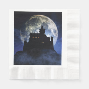 Servilleta De Papel castillo de fantasía durante la noche