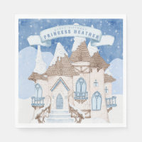 Castillo de invierno con nieve