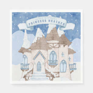 Servilleta De Papel Castillo de invierno con nieve