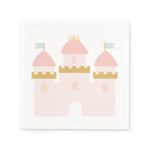 Castillo de la Princesa Cumpleaños Napkin