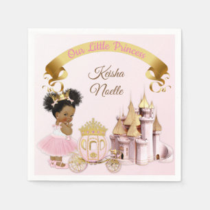 Servilleta De Papel Castillo de la Princesa Real Carriage Chica de Oro