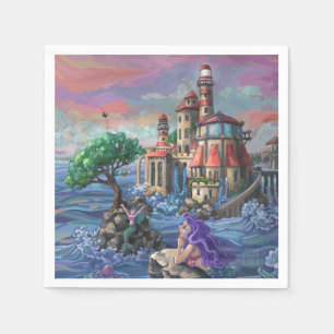 Servilleta De Papel Castillo de Sirena