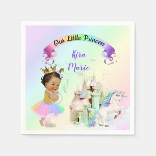 Servilleta De Papel Castillo de Unicornio Princesa Arcoíris Mágico
