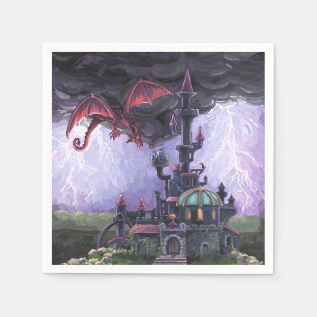 Servilleta De Papel Castillo del Dragón (Anverso)